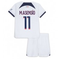 Fotballdrakt Barn Paris Saint-Germain Marco Asensio #11 Bortedraktsett 2023-24 Kortermet (+ Korte bukser)